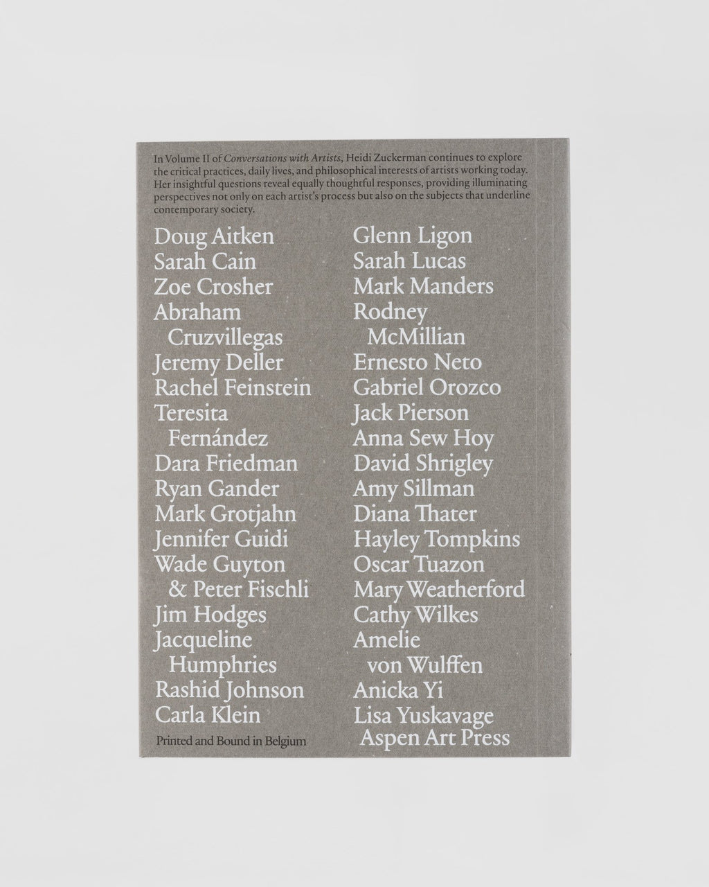 Conversations with Artists — Volume II